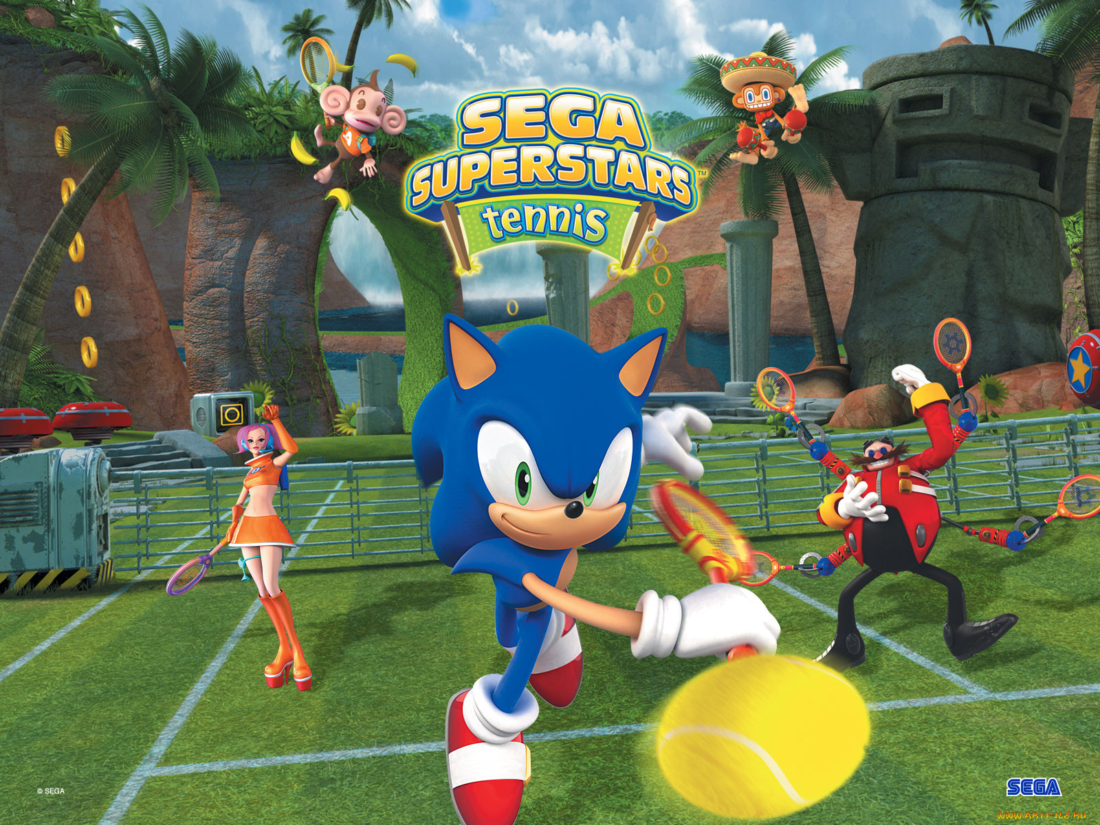 sega, superstars, tennis, , 